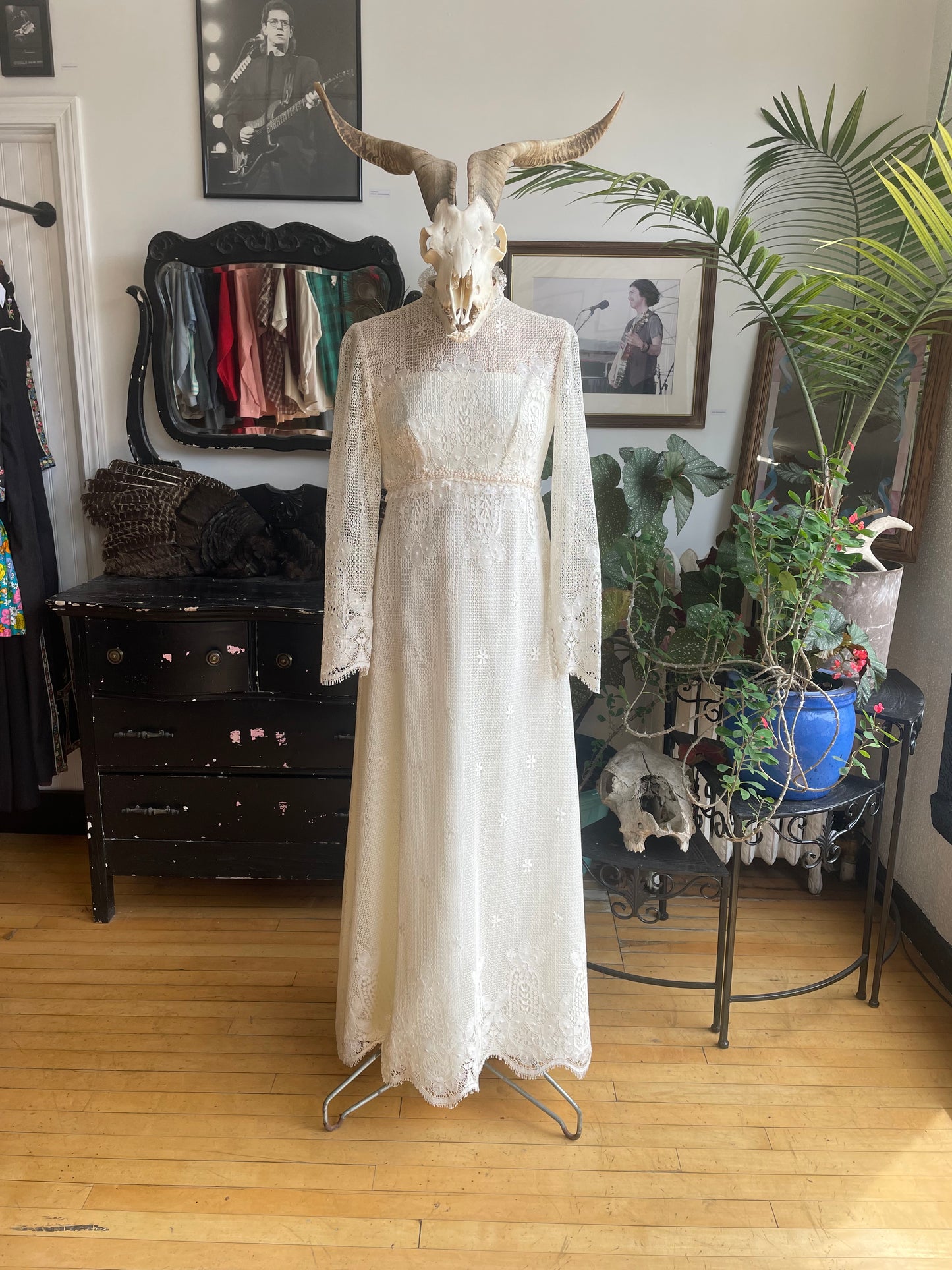 handmade 1960's wedding dress